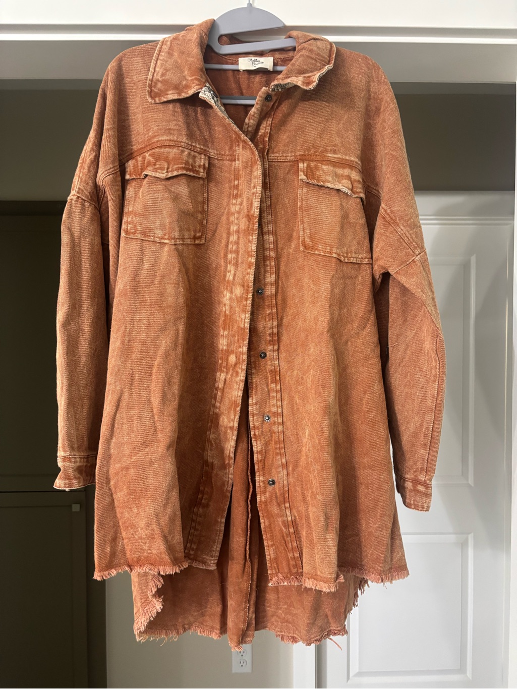 Washed Rust Utility Shacket - Women’s Jacket & Coat